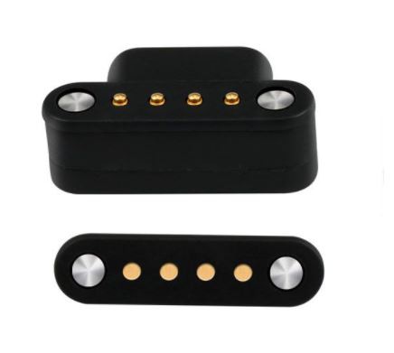 Conector Pogo Pin Magnético de 4 Pinos