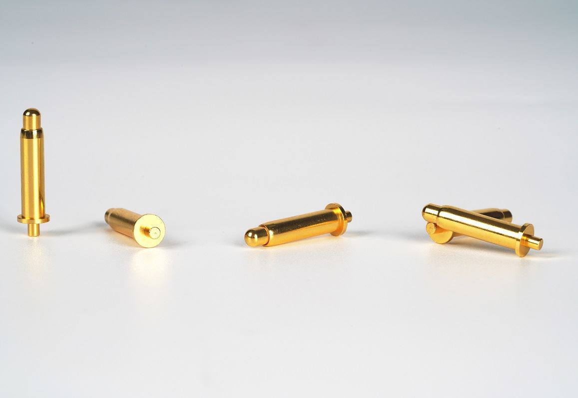 A estrutura do pino do pogo com mola