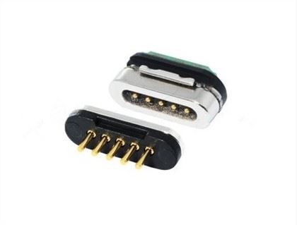 Conector de pino Pogo magnético de 5 pinos