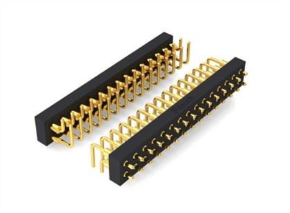 Conector pogo-carregado de mola de ouro banhado