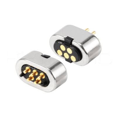 Conector de pino Pogo magnético banhado a ouro