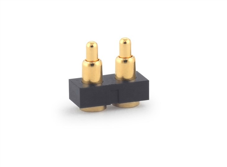 Conector de pino Pogo banhado a ouro de 2 pontos