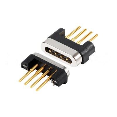 Conector magnético pogo pin de 4 pinos