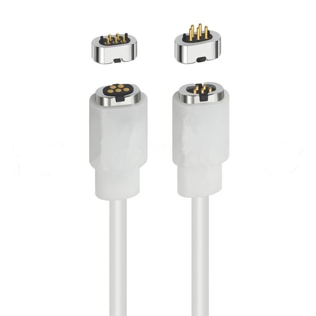 Conector magnético de 5 pinos Pogo Pin Cabo de carregamento