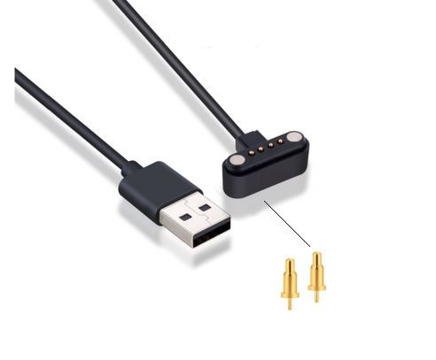 Conector de pino pogo de carregamento de ângulo reto