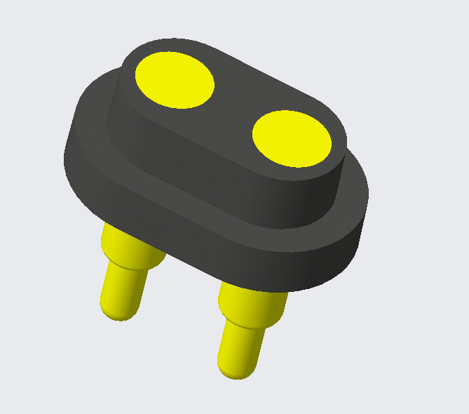 Conector PogoPin à prova d'água de 2 pinos