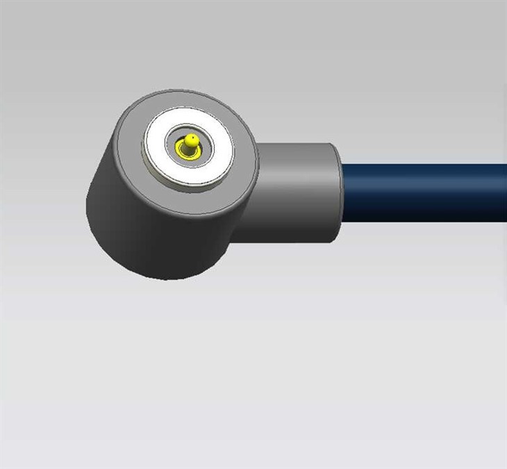 Cabo magnético de ângulo único-PIN redondo-de ângulo reto